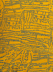 Pure Modal Satin Yellow Color Dots Pattern Natural Print Fabric.