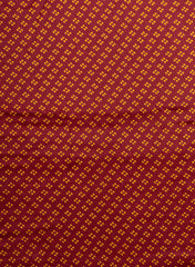 Organic Chanderi Maroon Color Mix And Match Natural Print Fabric.