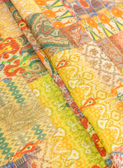 Crush Tissue Multi Color Traditional Pattern Digital Print Fabric