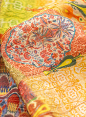 Crush Tissue Multi Color Traditional Pattern Digital Print Fabric
