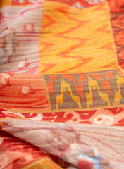 Crush Tissue Multi Color Traditional Pattern Digital Print Fabric