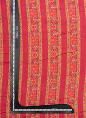 Pure Muslin Magenta Color Floral Pattern Digital Print Fabric.