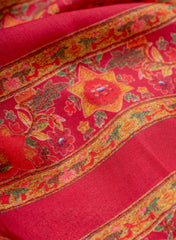 Pure Muslin Magenta Color Floral Pattern Digital Print Fabric.