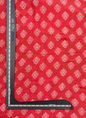 Pure Muslin Magenta Color Floral Pattern Digital Print Fabric.