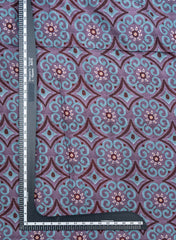 Pure Muslin Shades Of Purple Color Geometrical Pattern Digital Print Fabric.