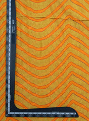 Pure Muslin Mustad Color Lehariya Pattern Digital Print Fabric.