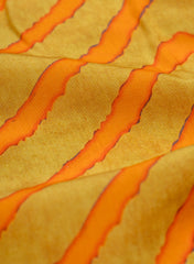 Pure Muslin Mustad Color Lehariya Pattern Digital Print Fabric.