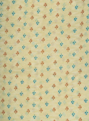 Pure Muslin Cream Color Floral Pattern Digital Print Fabric.