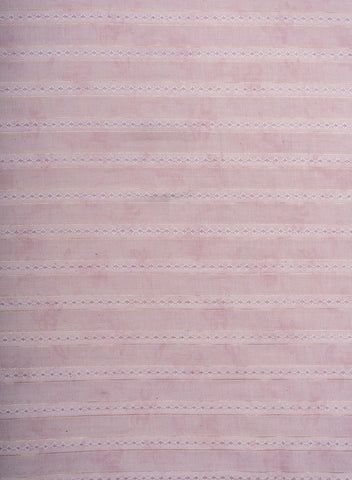 (Pre Cut-1 Meter) Pure Cotton Purple Color Jacqurad Lurex Fabric.