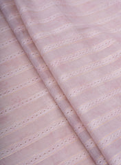 Pure Cotton Purple Color Jacqurad Lurex Fabric.