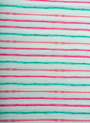 Pure Cotton Cruise Blue Color Jacqurad Lurex With Stripes Digital Print Fabric.