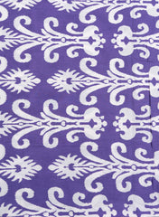 Pure Cotton Cambric Mix And Match Purple Color Block Print Fabric.