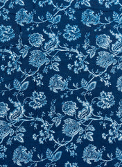 Pure Cotton Cambric Mix And Match Navy Blue Color Block Print Fabric.
