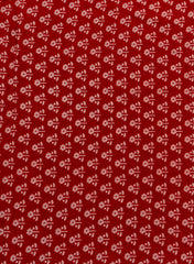 Pure Cotton Cambric Mix And Match Dark Red Color Block Print Fabric.