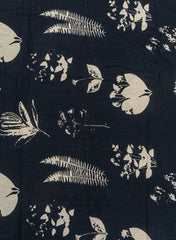 Pure Cotton Cambric Black Color Floral Screen Print Fabric