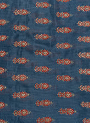 Pure Chinnon Chiffon Floral Pattern Sequins Embroidery Fabric.