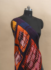 Pure Modal Satin Navy blue Color Digital Print With Lagdi Patta Dupatta 42-Inches.