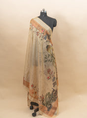 Pure Tissue Traditional Digital Print Dupatta