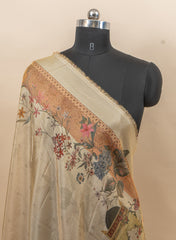 Pure Tissue Traditional Digital Print Dupatta