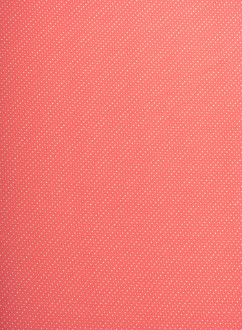 (Pre Cut-2.5 Meter) Satin Georgette Red Color Dots Pattern Hybrid Print Fabric.