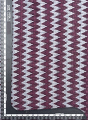 Pure Muslin Purple And Grey Color Zig-Zag Pattern Hybrid Print Fabric.