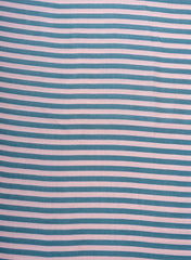 Pure Muslin Baby Pink Color Stripes Digital Print Fabric.