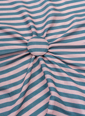 Pure Muslin Baby Pink Color Stripes Digital Print Fabric.