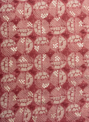 Modal Chanderi Burgundy Color Geometrical Pattern Screen Print Fabric  With Foil