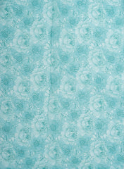 Linen Schiffli Floral Print Embroidery Fabric