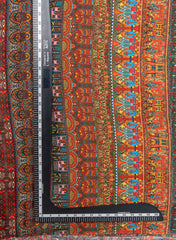 Pure Modal Satin Multi Color Traditional Digital Print Fabric.