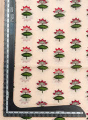 Pure Cotton Silk Muslin Off White Color Floral Print Fabric