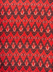 Pure Cotton Silk Muslin Dark Red Color Traditional Print Fabric