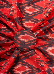 Pure Cotton Silk Muslin Dark Red Color Traditional Print Fabric