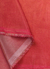 Pure Tissue Fabric Red Color Negative Print