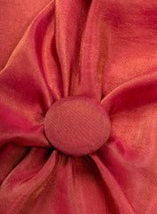 Pure Tissue Fabric Red Color Negative Print