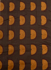 Cotton Flex Mix & Match Fabric in Off-White & Grey with Mustard and Rust Geometric Abstract Discharge Print Design