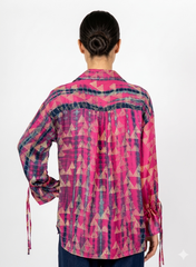 Cotton Candy - Ikat Inspired Modal Satin Shirt