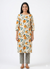 Mustard Elegance Cotton Cambric Mix & Match Set