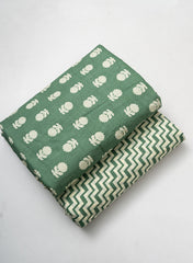 Pure Cotton Cambric Mint Green Color Mix & Match Fabric.