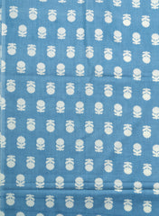 Pure Cotton Cambric Blue Color Mix & Match Fabric.