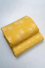 Pure Cotton Cambric Yellow Color Mix & Match Fabric.