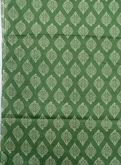 Pure Cotton Cambric Green Color Mix & Match Fabric.