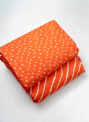 Pure Cotton Cambric Pumpkin Orange Color Mix & Match Fabric.