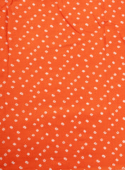 Pure Cotton Cambric Pumpkin Orange Color Mix & Match Fabric.