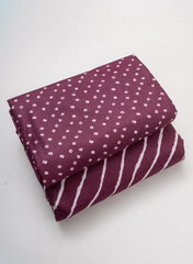 Pure Cotton Cambric Dark Purple Color Mix & Match Fabric.
