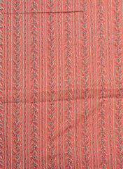 Pure Cotton Cambric Salmon Pink Color Floral Pattern Mix & Match Fabric With Dupatta.