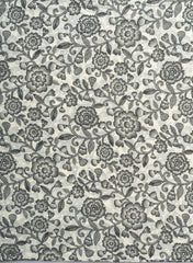 Pure Cotton Cambric Grey Color Floral Pattern Mix & Match Fabric With Dupatta.