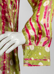 Lime Candy - Floral Shibori Modal Satin Fusion Shirt