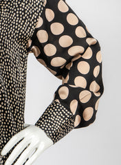 Polka Pop - Mono chrome Polka Dots Satin Shirt