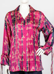 Cotton Candy - Ikat Inspired Modal Satin Shirt
